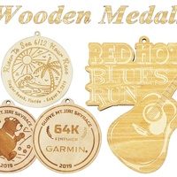 Médaille de Marathon Personnalisée en Bois Transparent Gravée à la Main, Durable, pour Fabricants et Grossistes