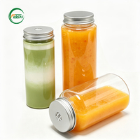 Bouteille de boisson jetable en PET haute transparence 500 ml avec bouchon à vis, idéale pour les salons de thé et la vente en gros