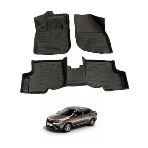 Tappetini Auto 3D Impermeabili Antiscivolo di Lusso, Set da 3 Pezzi Facili da Pulire per Logan II 2017-2019 - Product Image 1