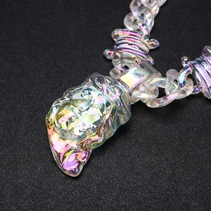 <span class=keywords><strong>Collana</strong></span> con Croce Hip-Hop Trendy Europea e Americana con Ciondolo in <span class=keywords><strong>Resina</strong></span> Acrilica Trasparente <span class=keywords><strong>Colorata</strong></span> a Goccia d'Acqua, Catena a Maglie, Vendita all'Ingrosso - Product Image 3