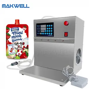 MAKWELL küçük stand-up poşet dolum makinesi emme memesi tipi otomatik dozaj makinesi için dolum sıvı sütlü içecekler