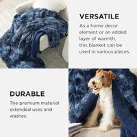 Plaid long personnalisé en fausse fourrure shaggy, couverture moelleuse à poils longs, couverture en polaire épaisse et chaude pour l'hiver