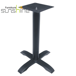 Pipe ronde à manger Table à thé jambe luxe prix usine vente fonte noir café haute qualité métal croix Base piédestal acier - Product Image 2
