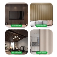 Dekorative Bambus-Holz Gerippte Gitterpaneele Schalldämpfende TV-Wand-Hintergründe Großartige Wandpaneele Wandvertäfelung Umweltfreundliche Deckenverkleidung