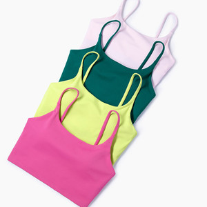 Haut de yoga extensible WX1418 effet seconde peau avec rembourrage amovible, soutien-gorge de sport intégré pour femme, hauts de sport, vêtements de sport - Product Image 6