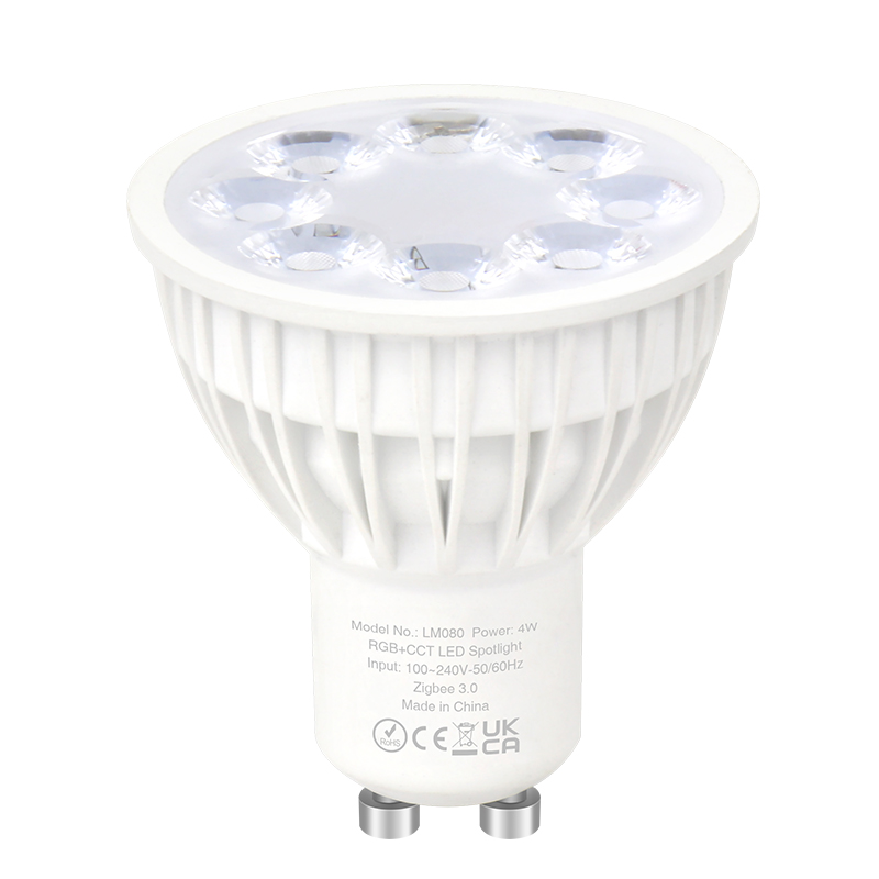 Светодиодная лампа Zigbee 3,0, 4 Вт, RGBCCT, GU10, с управлением через приложение