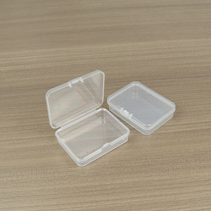 Rectangular Transparent Plastic Storage Box 6x4.6x1.5cm Covered Jewelry And Ornament Container For DIY Nail Art Packaging - Product Image 1
