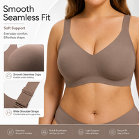 Bralette con Tirantes Ajustables y Transpirables, Copa 3/4, Tirantes Anchos, Talla Grande, Directo de Fábrica