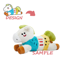 Peluche personnalisée brodée avec des oreilles mobiles, matière en peluche longue super douce, fonctionnelle pour sacs
