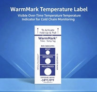 Indicateur de température WarmMark -18 ° Bandelette indicatrice de température, étiquette d'exposition au chaleur irréversible pour vaccins, expédition en chaîne du froid