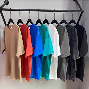เสื้อยืดผ้าฝ้าย 100% แบบเรียบ รับสกรีนโลโก้ตามสั่ง OEM เสื้อยืดลายกราฟิกสตรีทแวร์คุณภาพสูง - Product Image 1