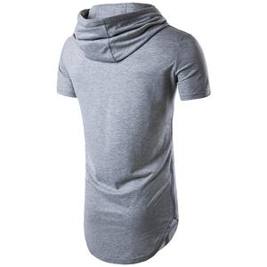 Sudadera con capucha personalizada de peso pesado 100% algodón negro medias mangas en Blanco polar pulóver sudaderas con capucha de gran tamaño para hombre - Product Image 5