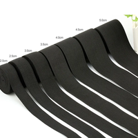 Bande élastique en crochet noir et blanc pour la couture d'accessoires vestimentaires, bande en caoutchouc, bande tricotée unie, bande élastique