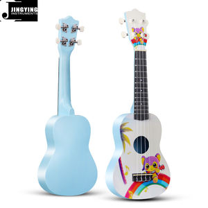 Jingying 2026 Ingrosso di fabbrica Ukulele a quattro corde da 21 pollici con design a cartone animato, Strumenti a corda - Product Image 3