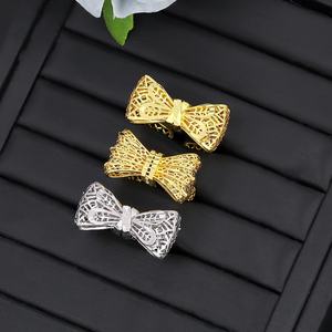 JXX Nouvelle conception en forme de nœud, plaqué or 24 carats, plaqué argent, bague pour femme, bague de mariage en or pour femme - Product Image 1