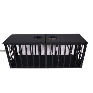 เตียงกรงยึดตรึงแบบ BDSM ขนาดยาวพิเศษ ทำจากโลหะแข็งแรงทนทาน พร้อมแผ่นรองด้านบนและดีไซน์ล็อคได้ สำหรับเฟอร์นิเจอร์ห้องนอนผู้ใหญ่ - Product Image 3