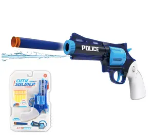 Best Price Plastic 2 In 1 Police Foam Dart And Water Gun Mode EVA Soft Shooting Toy Gun Play Set