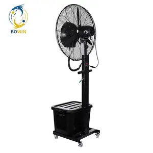 OEM Outdoor 26 Inch Big Industrial Water Mist Fan Humidifier Water Spray Stand Mist Fan Powerful Motor Fan