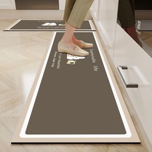 Tapis de cuisine, tapis de salle de bain, découpable, résistant aux taches, longue bande, absorbant, anti-huile, antidérapant. - Product Image 1