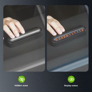 Perlengkapan mobil dekorasi sementara parkir ponsel bergerak plat nomor mobil kit Interior pelat nomor plastik - Product Image 2