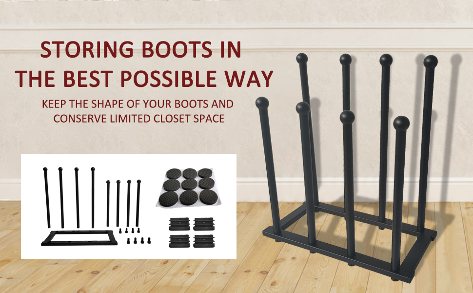 JH-Mech Holds 4 Pairs Tall Boots Storage Closet Entryways Bedroom ...