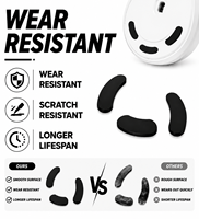 Patins de souris de haute qualité, adaptés à toutes les marques de souris gaming, personnalisables, améliorent la vitesse, faible bruit.