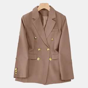 En Oferta, Elegante Chaqueta Formal Dorada con Botones, Manga Larga, Doble Botonadura, Moda Femenina - Product Image 6