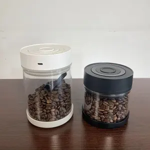 Factory wholesale coffee beans storage jar vacuum container canister with FCC EMC