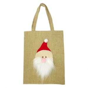 Sac fourre-tout en lin personnalisé pour cadeaux de Noël, emballage textile pour cadeaux de fêtes - Product Image 1