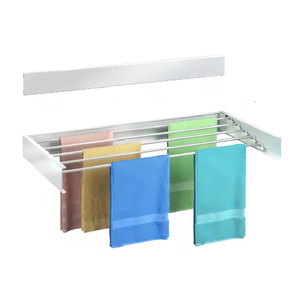 Có Thể Điều Chỉnh Nhôm Phòng Tắm Móc Áo Khăn Khô Giá Gấp Quần Áo Giặt Khô Giá Cho Trong Nhà Ngoài Trời - Product Image 2