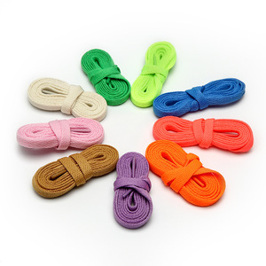 Coolstring 8mm lacci piatti in poliestere multicolore Premium a strato singolo per Sneaker Casual scarpe da ginnastica stivali in tela con lacci - Product Image 1