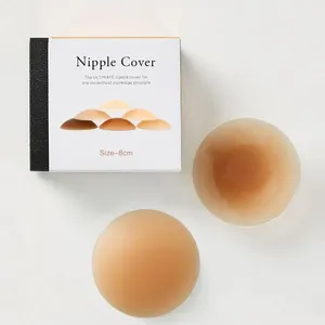 Sexy Invisible Bra Custom Package Box Breast Nippie Sticky Pasties Reusable Adhesive Opaque Thin Silicone Nipple Cover For Women