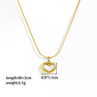 Collier pendentif cœur en zircon N&S pour femme, bijoux tendance en acier inoxydable, vente en gros