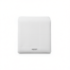 Cubrecama Reversible BENONEY Queen, Cubrecama de Algodón Blanco, Elegante Diseño Cosido con Patrón Sólido - Product Image 1