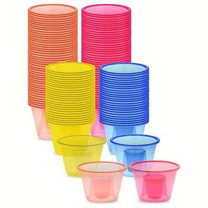 Vasos de Plástico Desechables de Grado Alimenticio, Libres de BPA, de Pared Simple, para Jugo, Refresco y Cócteles - Product Image 1