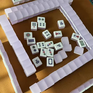 Haut niveau d'apparence maison roulé à la main Mahjong marque gelée violet haut de gamme cristal mignon acrylique Hong Kong Mahjong taille moyenne - Product Image 3