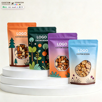 Sachet refermable personnalisé avec logo, anti-odeur, biodégradable, en plastique alimentaire, pour 250g, 500g, 1000g de noix séchées