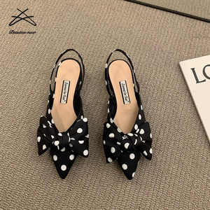 Nuova estate <span class=keywords><strong>donna</strong></span> sandali Slingback <span class=keywords><strong>scarpe</strong></span> alla moda con fiocco a punta a punta <span class=keywords><strong>tacco</strong></span> <span class=keywords><strong>basso</strong></span> da <span class=keywords><strong>donna</strong></span> elegante <span class=keywords><strong>scarpe</strong></span> pump - Product Image 6