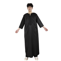Fabricant d'origine – Nouvelle collection de robes longues traditionnelles noires Thobe unisexe de style islamique pour adultes, certifiées CE CPC UKCA, vente en gros