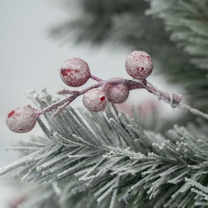 Snowy đổ PVC/PE Cây giáng sinh đèn Led màu hồng Berries thông cones-thanh lịch Frosted thiết kế cho phòng ngủ sang trọng trang trí kỳ nghỉ - Product Image 4