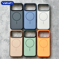 Étui de téléphone magnétique antichoc texturé VAWI B421 pour iPhone 11 12 13 14 15 16 17 Pro Max pour téléphones Android Samsung