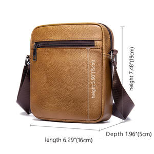 Wholesale Dropshipping Eco-Leather Flat <b>Crossbody</b> Bag Mini Type <b>Crossbody</b> Bag <b>Men's</b> Chest Bag - Product Image 2