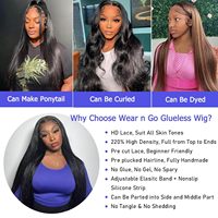 Venta al por mayor de pelucas con cordón al por mayor recta 6x5 9x6 HD encaje frontal completo Peluca de cabello humano virgen sin cola para mujeres negras