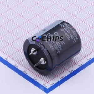HP221M450O310A Snap-in Aluminum Electrolytic Capacitor Through hole Component (THT),D30xL31mm 220uF 20% 450V 10mm - Product Image 1