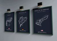 Tableau sur toile Circuit de Formule 1 Imola Monaco, Art mural F1, Affiche nordique, Nature morte abstraite, Esthétique, Écologique, Haute qualité