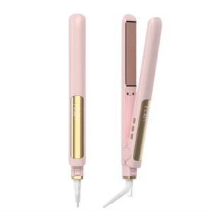 Plancha de pelo eléctrica de aluminio y cerámica de turmalina con función de <span class=keywords><strong>iones</strong></span> <span class=keywords><strong>negativos</strong></span> <span class=keywords><strong>para</strong></span> hoteles o uso doméstico - Product Image 1