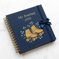 Carnet de planification budgétaire personnalisé en cuir/PVC avec reliure spirale, journal de croissance, organiseur financier imprimé sur mesure