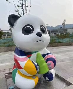 Scultura di Panda Cartoon per Interni ed Esterni, Statua Decorativa per Negozi, Tempo Libero, Reception, Parchi Comunitari, Caffè, Ristoranti, Ingressi - Product Image 4