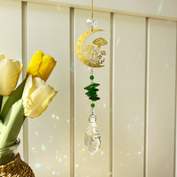 Attrape-soleil artisanal en cristal gravé au laser pour décoration de fête, de mariage ou de fenêtre, carillon éolien décoratif