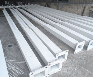 تخصيص المصنع 6m 8m 9m 10m جولة مدبب منتصف المفصلات الصلب المجلفن مصباح القطب للطي - Product Image 6